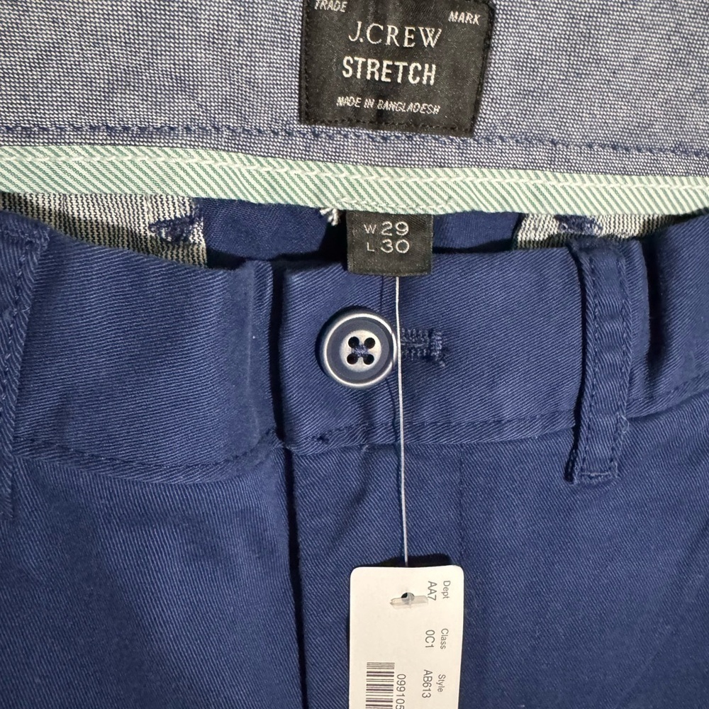 J. Crew Classic Blue Chinos NWT - Picture 2 of 7
